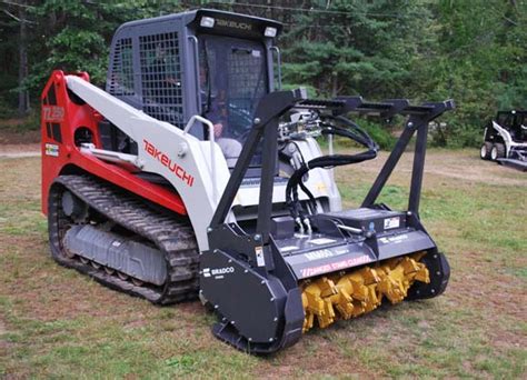 bradco skid steer mulcher|skid steer forestry mulcher attachment.